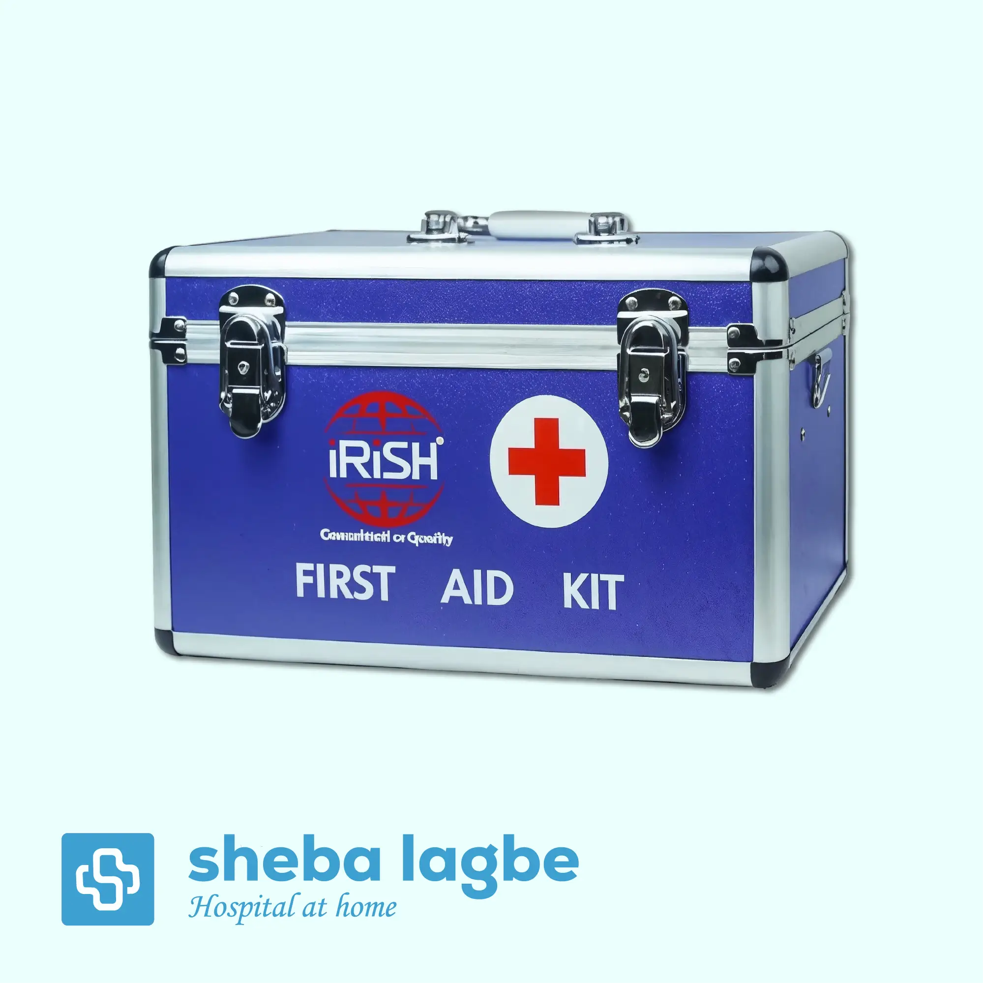 First Aid Kit Box Blue